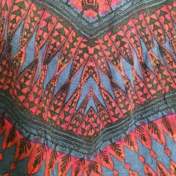 Free People Trapeze Mini Dress Red Blue size Small - Picture 2 of 7